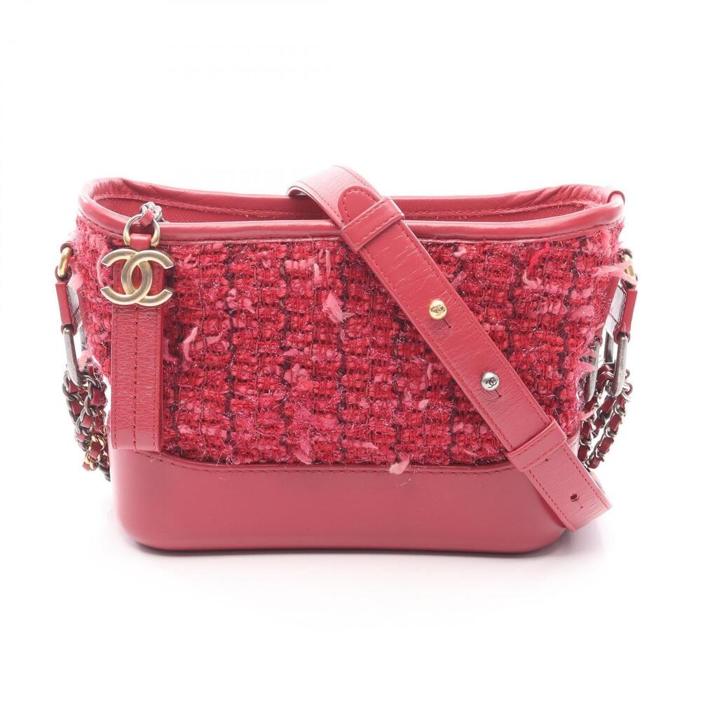Chanel Gabrielle de Hobo Shoulder Bag Leather Red